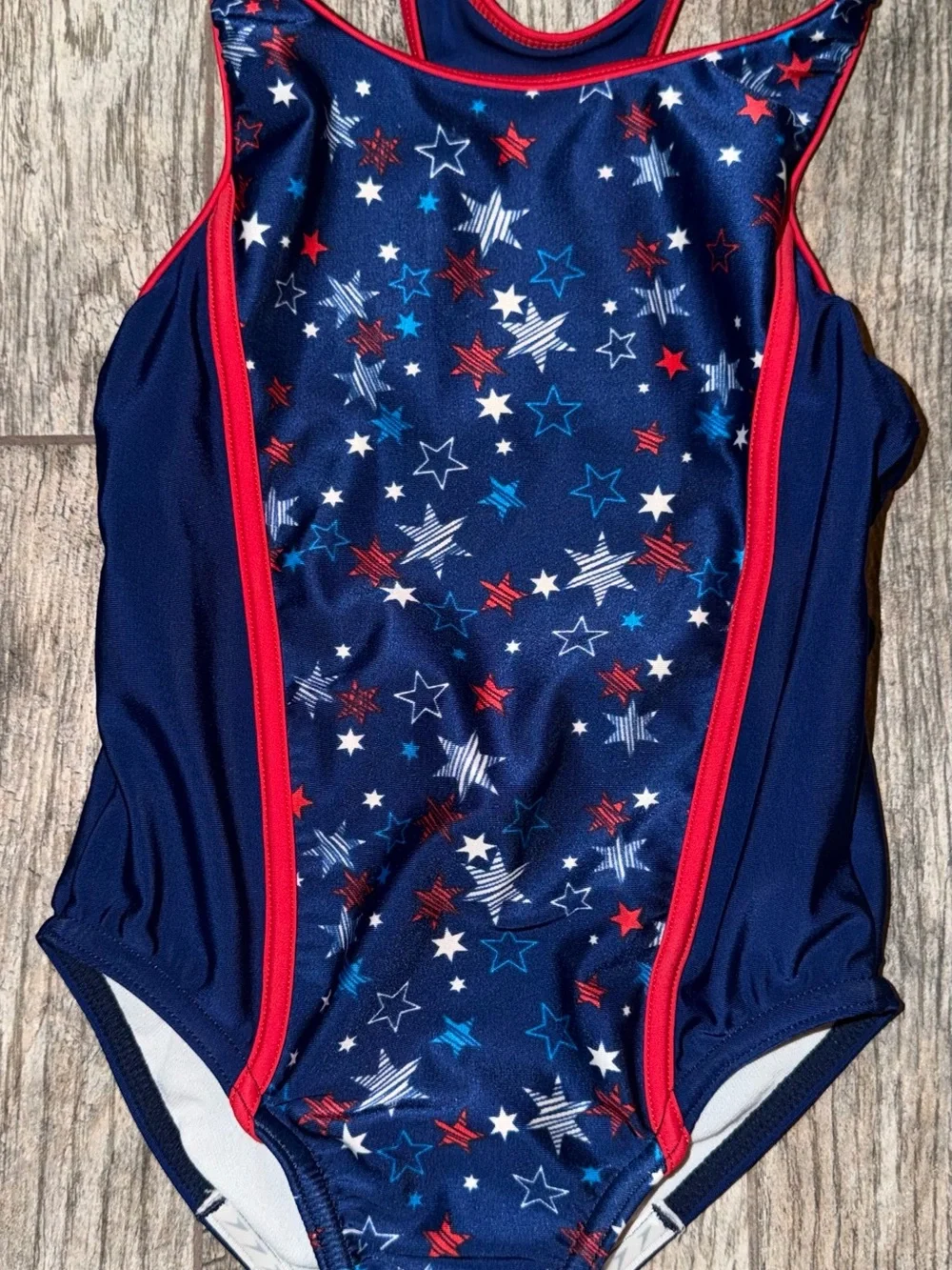 Speedo Girls Patriotic Star Swimsuit Size 6